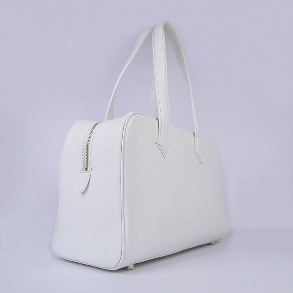 Best Replica Hermes Victoria Cowskin Leather Bags 2010 White H2802 - Click Image to Close